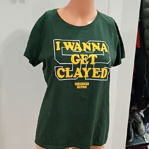 Gildan Green and Yellow Short Sleeve Tee